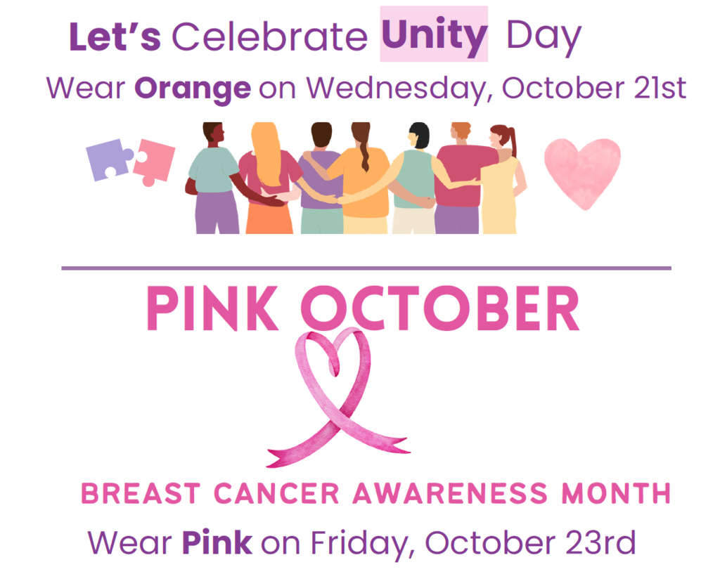 Unity Day and wear pink Day