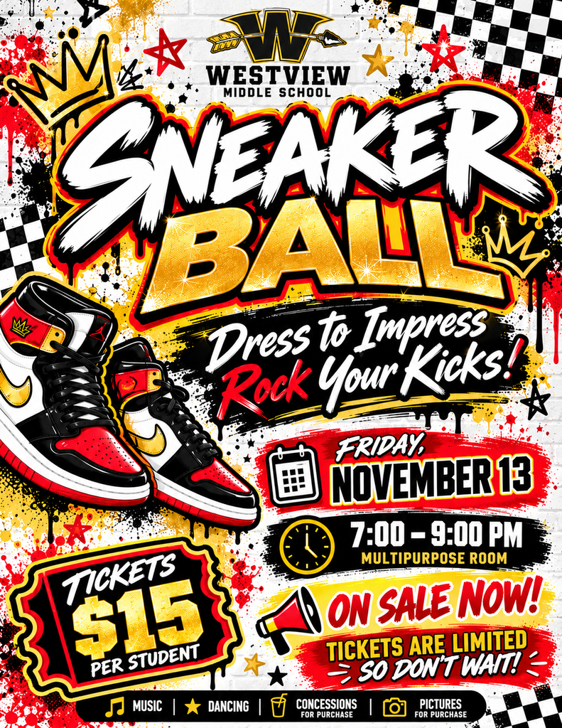 Poster with sneakers, crown, and race track. It says Sneaker Ball. Event on Friday, November 13.