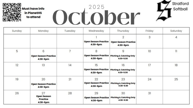 softball open season calendar