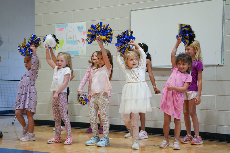 little girls cheerleading