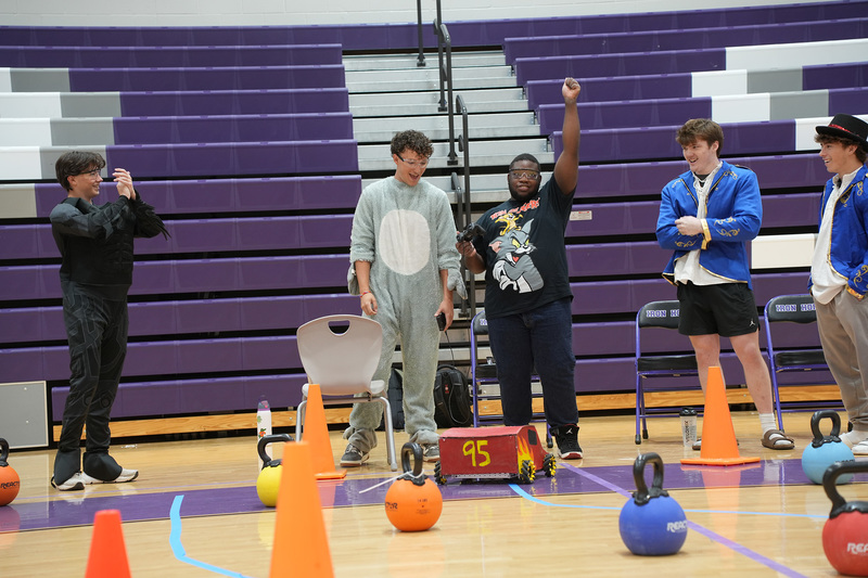 student playing games