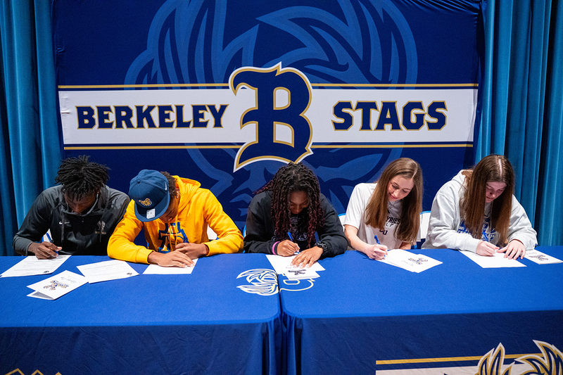 BHS students signing letters of intent