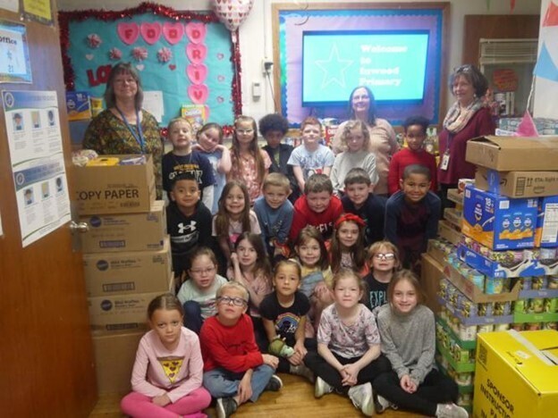 Students in Anna Hill-Dubbins' first grade class