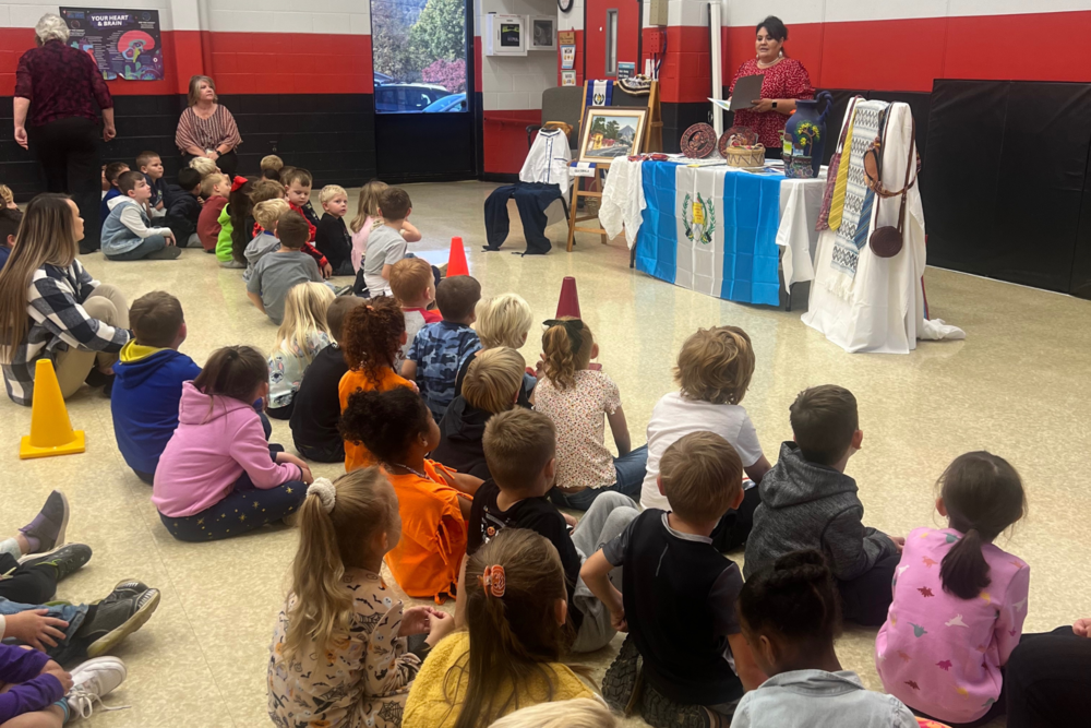 students listening to Ana Forsythe