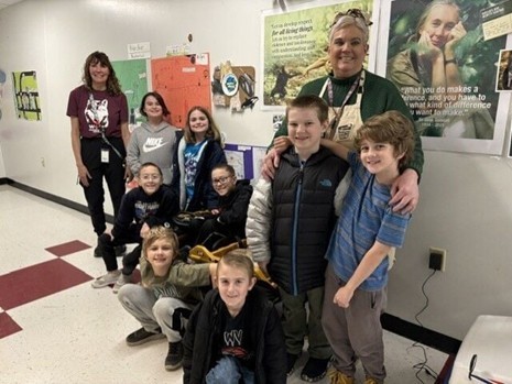 Berkeley Heights Elementary's Roots and Shoots Club students and teachers