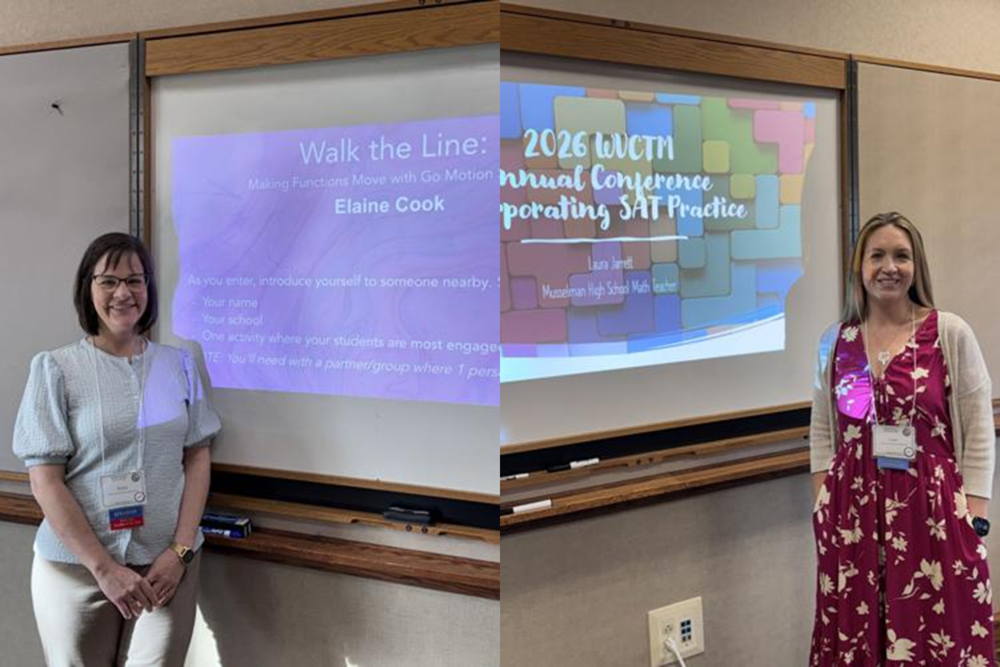 Elaine Cook and Laura Jarret at the WVCTM Conference