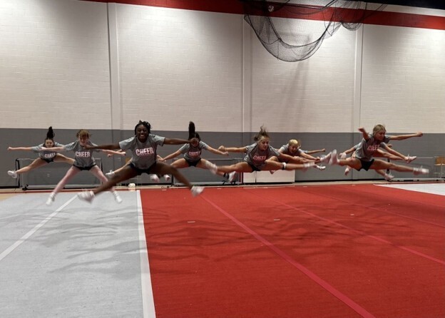 Spring Mills High School Cheer team practices after earning bid to the 2027 National Championship
