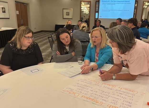 Guests brainstorm ideas at the Education Futures Conference.