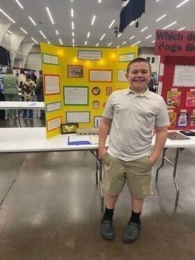 Cameron Fleckenstein, a fifth-grade student at Mill Creek Intermediate