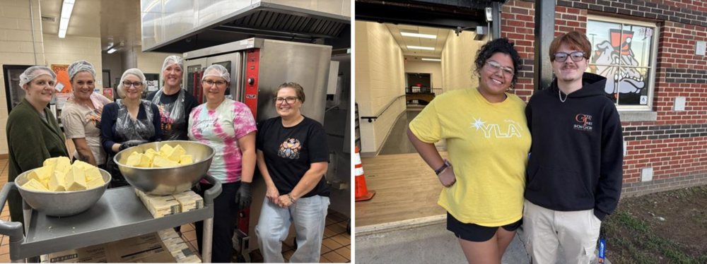 Parent volunteers, Evelyn Diaz, and Aidan Ramis