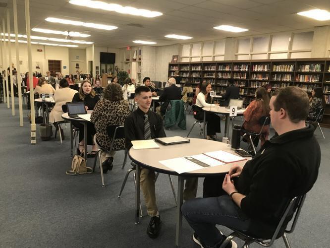 students interviewing 
