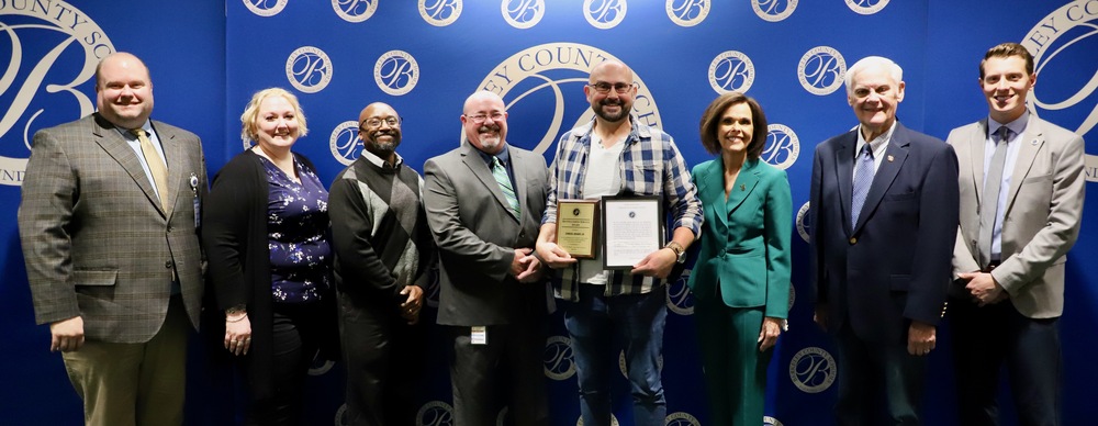 Sam Bivans with Board members