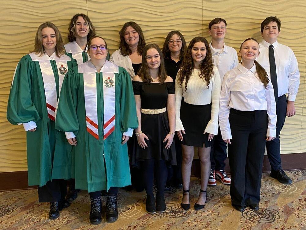 image of students participating in all state choir