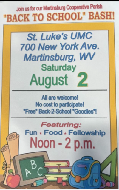 back to school bash- St. Luke's