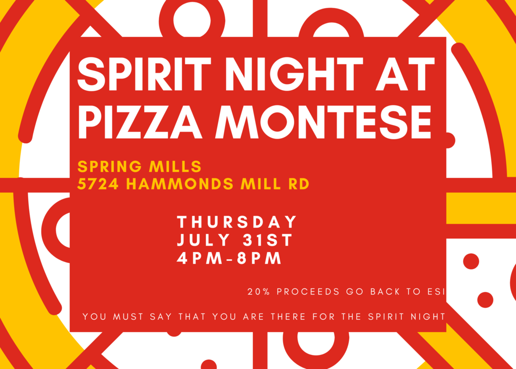 Spirit Night at Pizza Montese