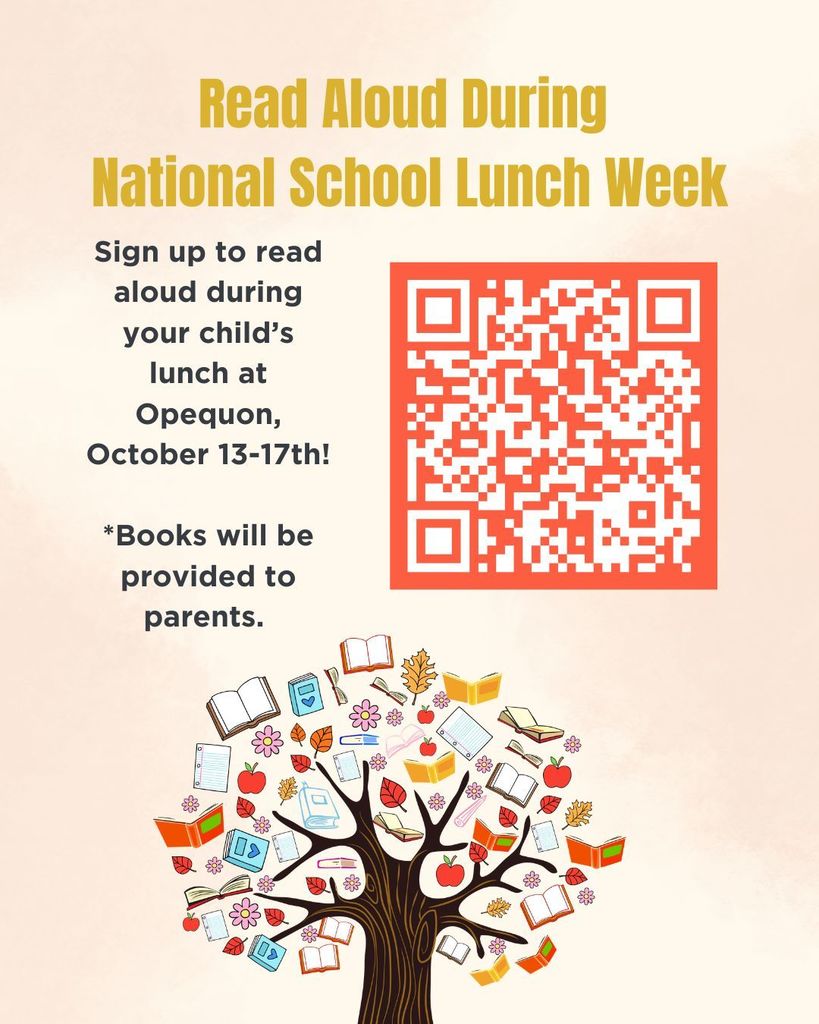 School Lunch week read aloud volunteer sign ups