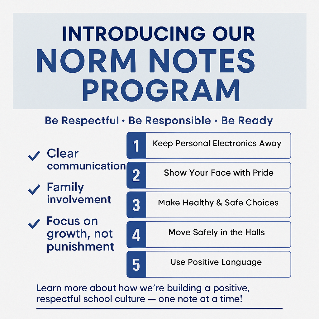 The Norm Notes flyer. All important information is in the message.
