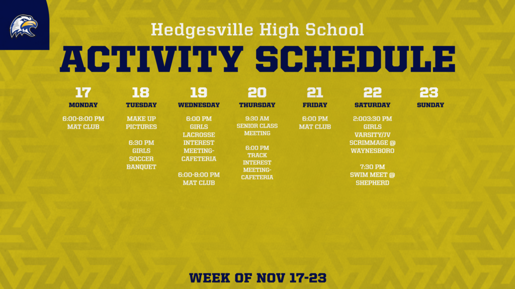 schedule 11/17-11/23