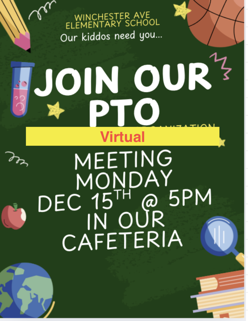 virtual PTO meeting at 5pm