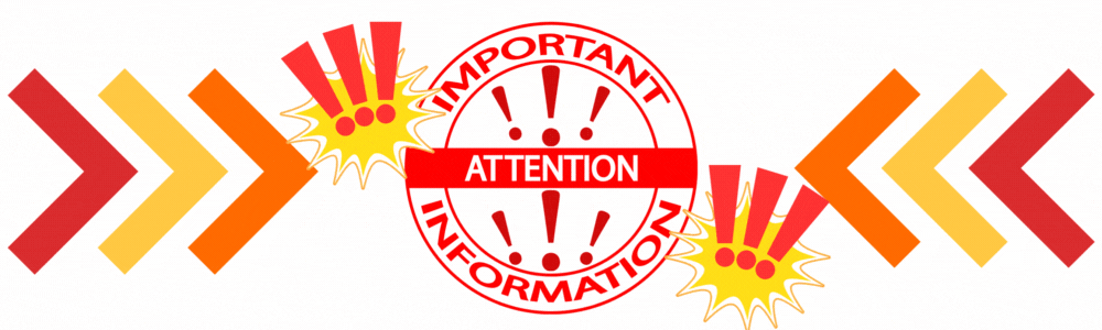 a blinking attention symbol