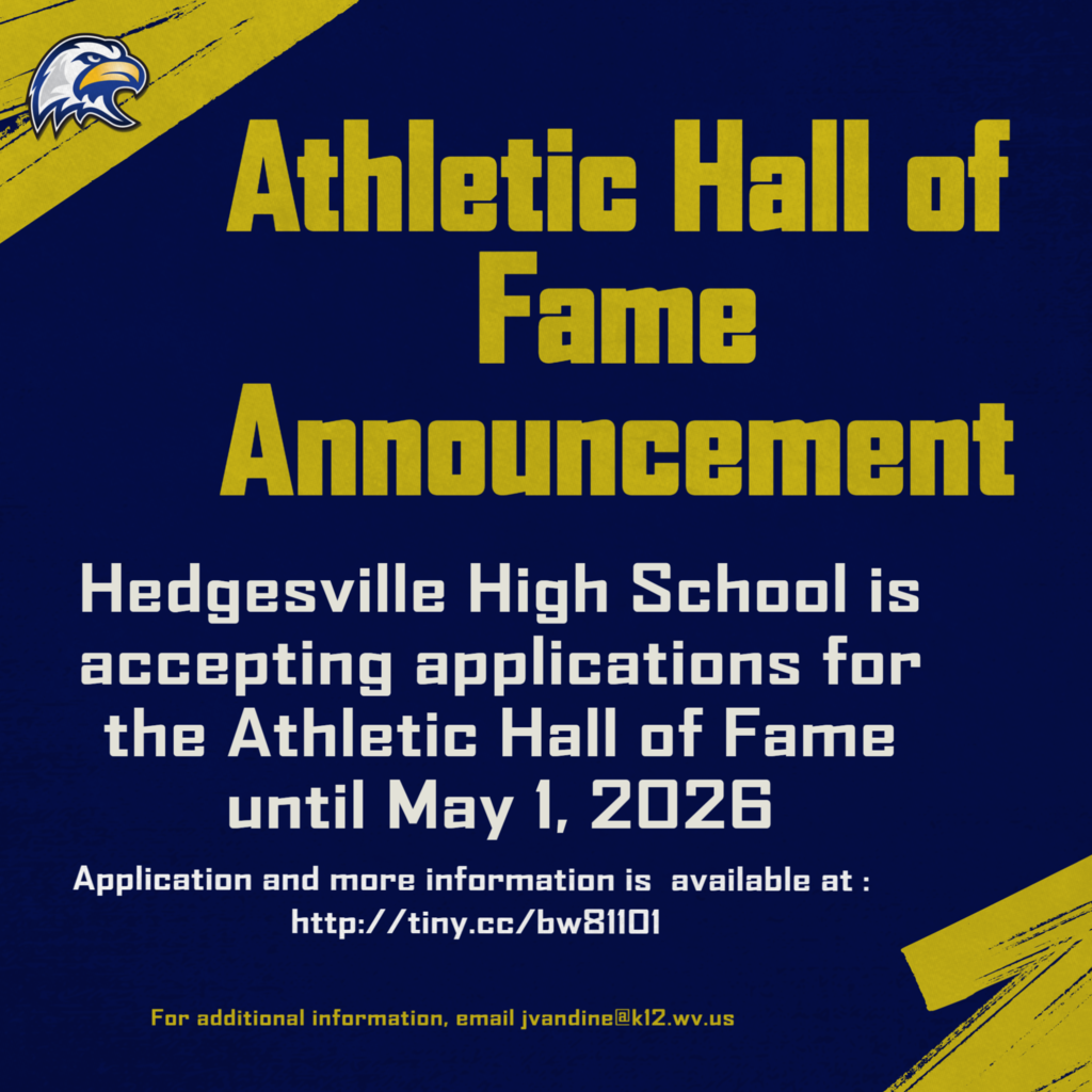 Athletic Hall of Fame applications due by 5/1/26