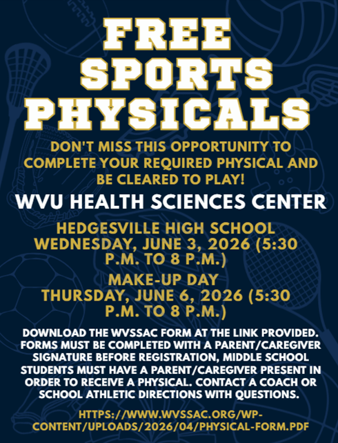 Free Physicals for 8-12th graders 
