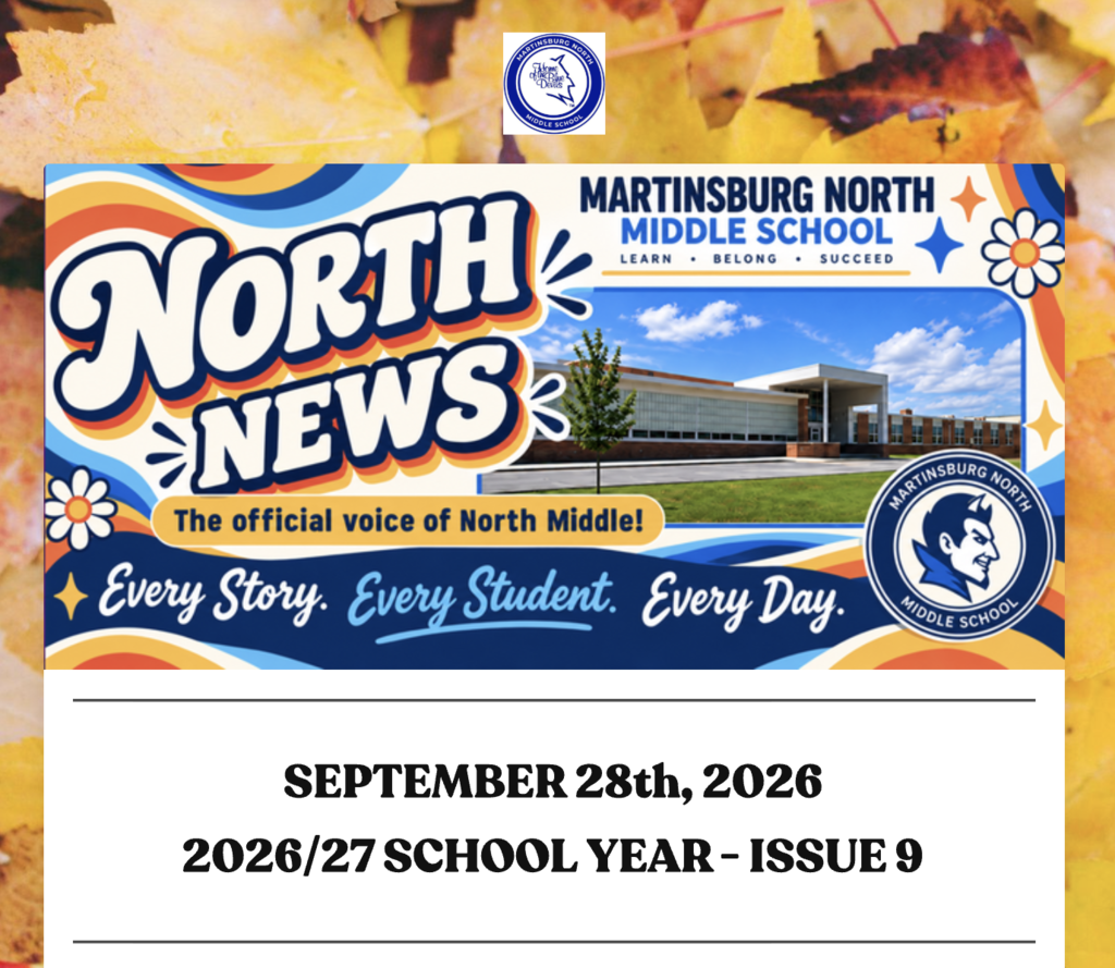 a picture of the front of this week's NORTH NEWS newsletter