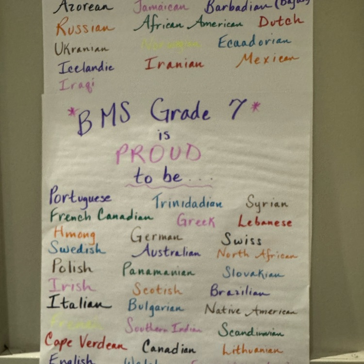 Grade 7 Multicultural Fair 