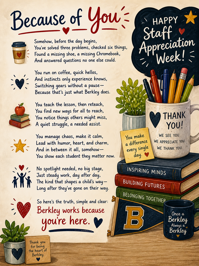 Because of You Teacher Appreciation Poem