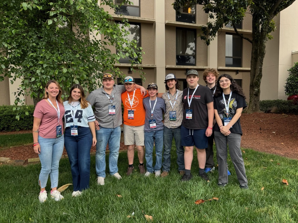 BCTC students and an advisor pose together outside during the SkillsUSA National Leadership & Skills Conference in Atlanta.
