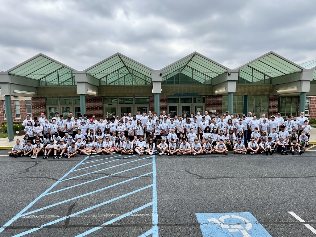 Career Camp participants and staff pose for a large group photo outside Berks Career & Technology Center.