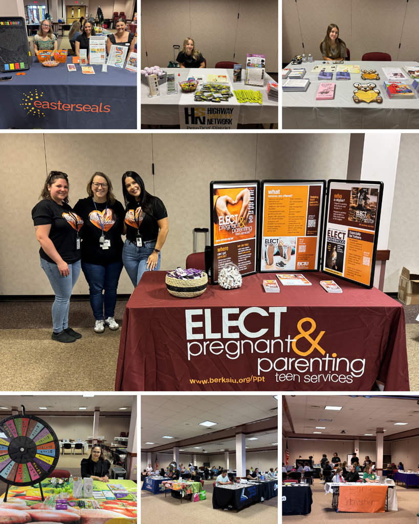 Collages of photos from the ELECT Pregnant & Parenting Teen Services Community Event