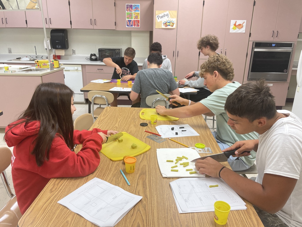 knife practicing play doh