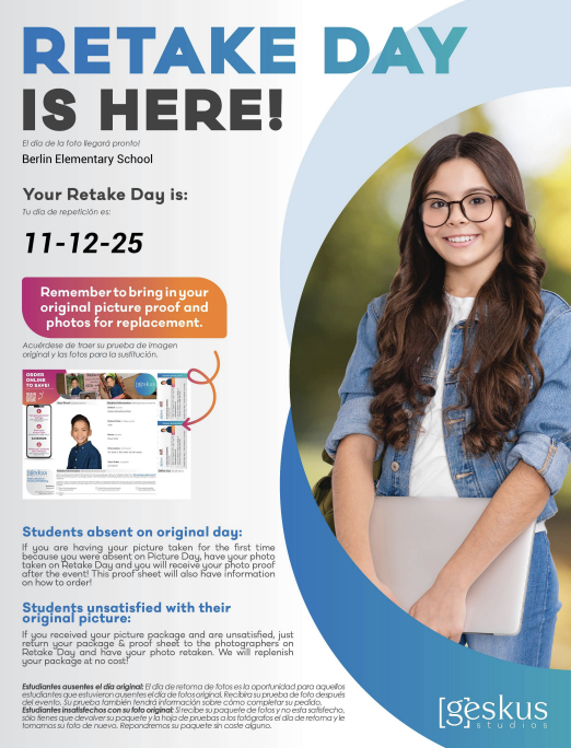 November 12 is picture retake day