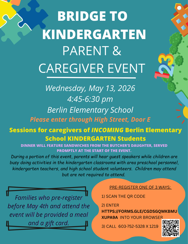 Bridge To Kindergarten Parent and Caregiver Event Flyer