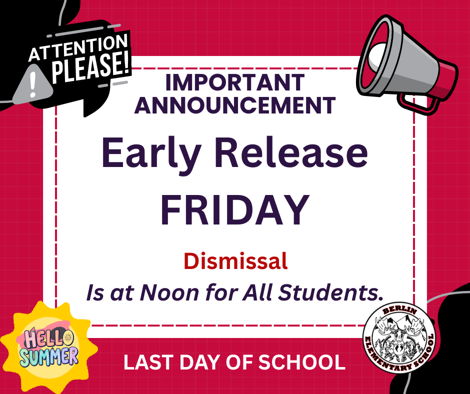 summer-half day of school tomorrow; dismissal at noon