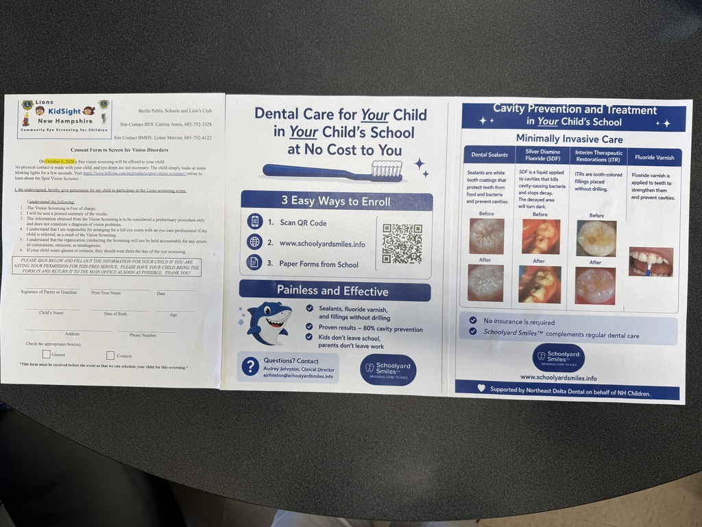 Free dental and vision care for students at BES!