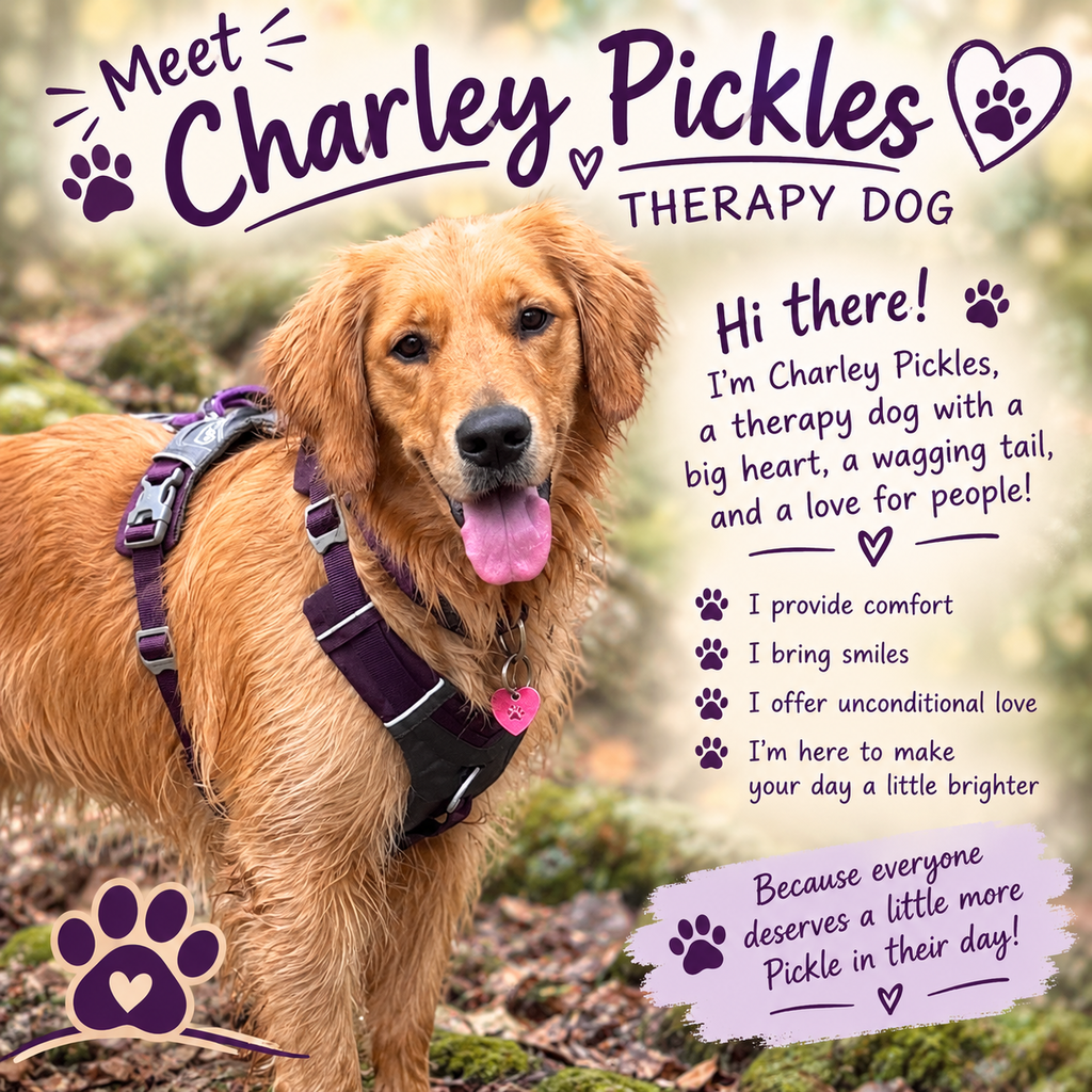 Meet Charley Pickles our new therapy dog!