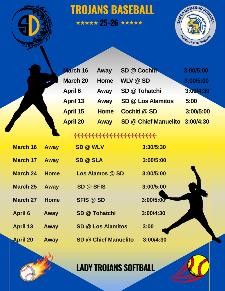 Softball Baseball Schedules