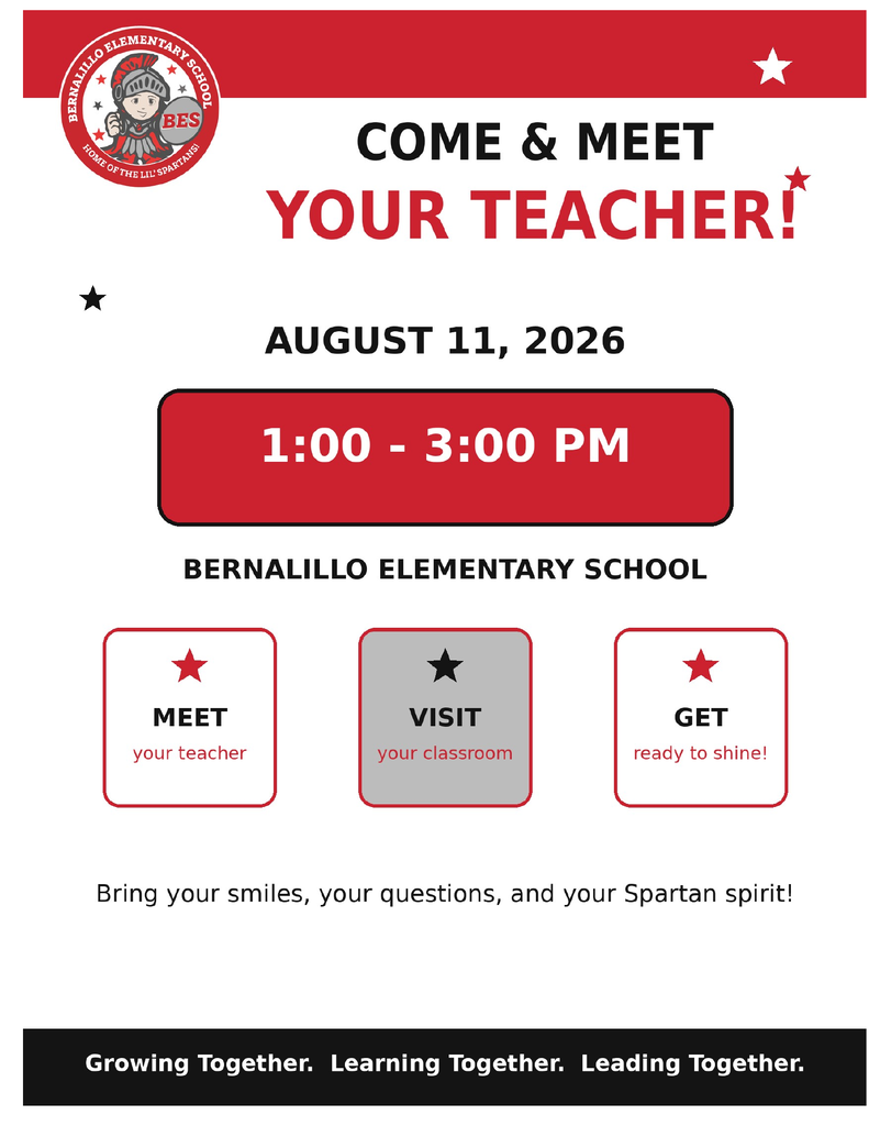 Come meet your teacher August 11 from 1:00 to 3:00