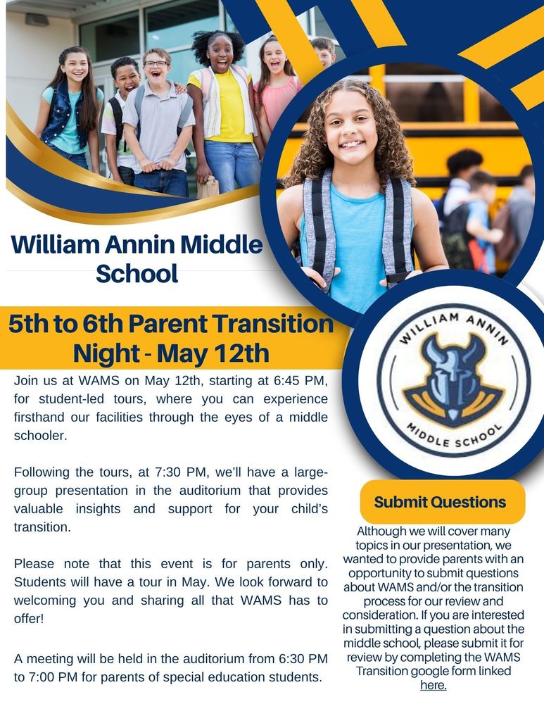 5th to 6th grade parent night