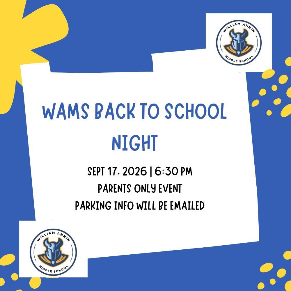 WAMS BACK TO SCHOOL NIGHT SEPT 17th