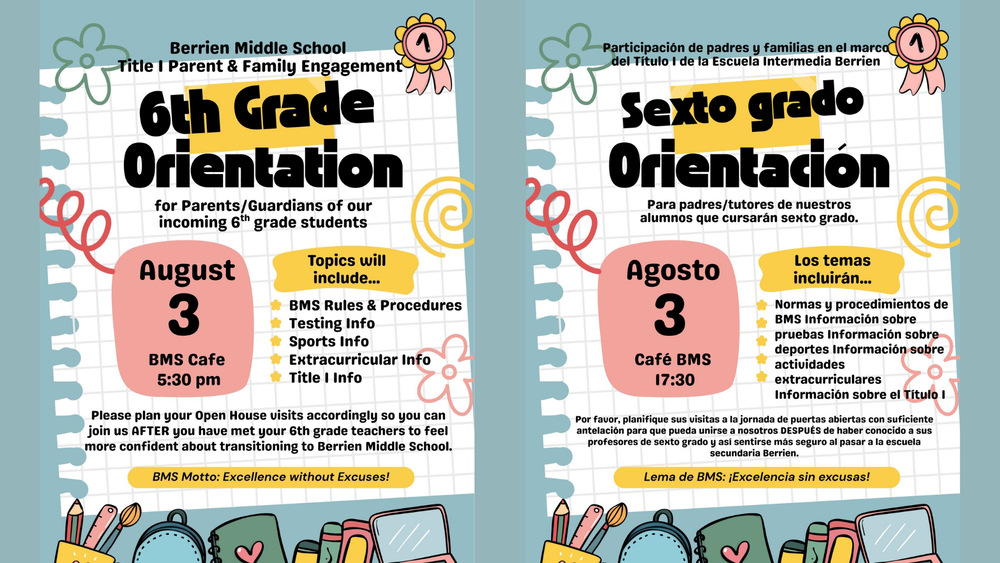 6th Grade Orientation