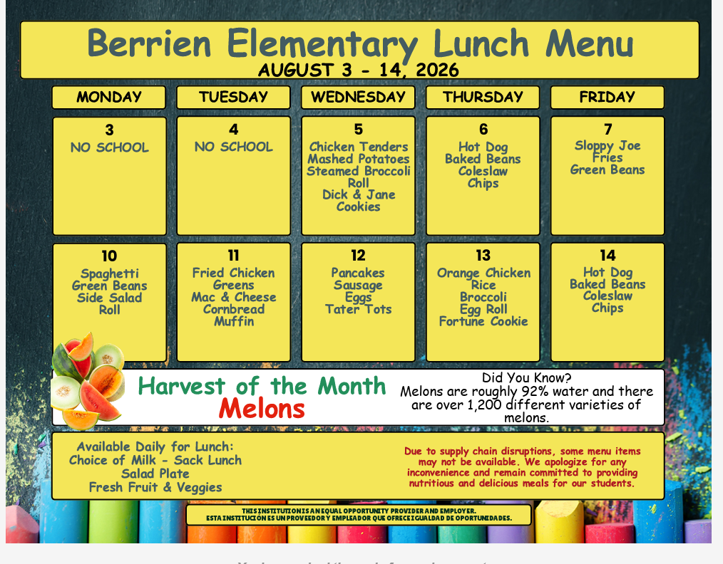 Lunch Menu