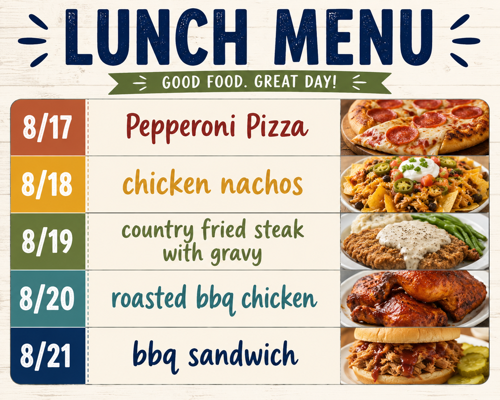 Lunch Menu