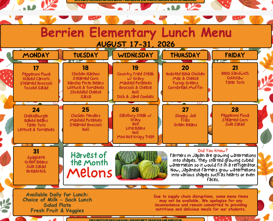 Lunch Menu