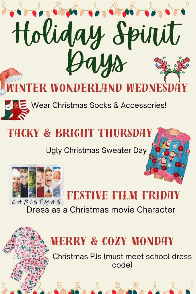 Holiday Spirit Days