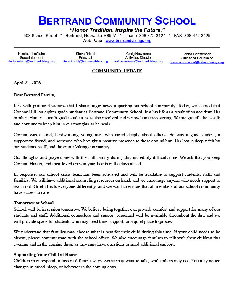 1st Page of Community Notice