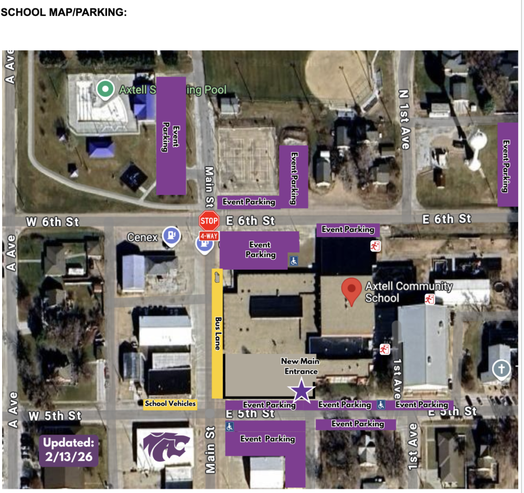 Axtell activities entrance