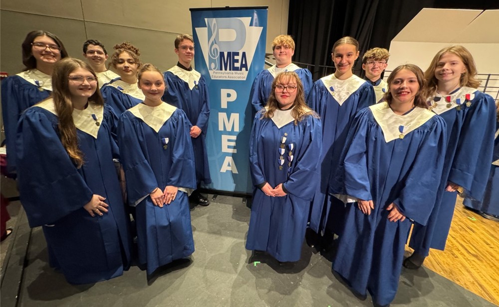 choral members standing in a group